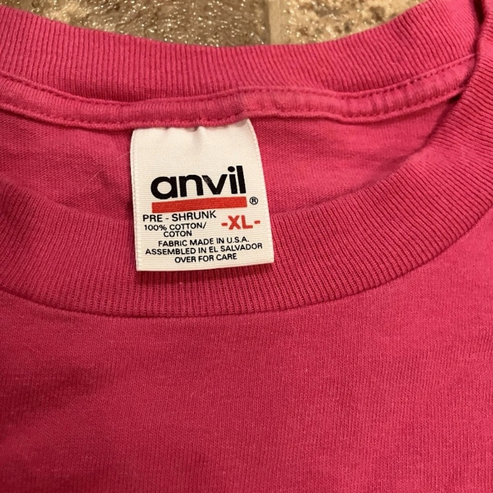 Vintage Minnesota Floral Heart T Shirt Pink Anvil XL 90s USA Made - Picture 4 of 7